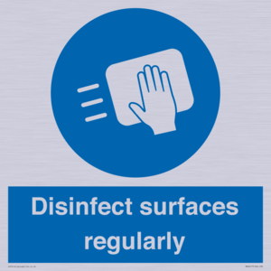 Disinfect surfaces regularly